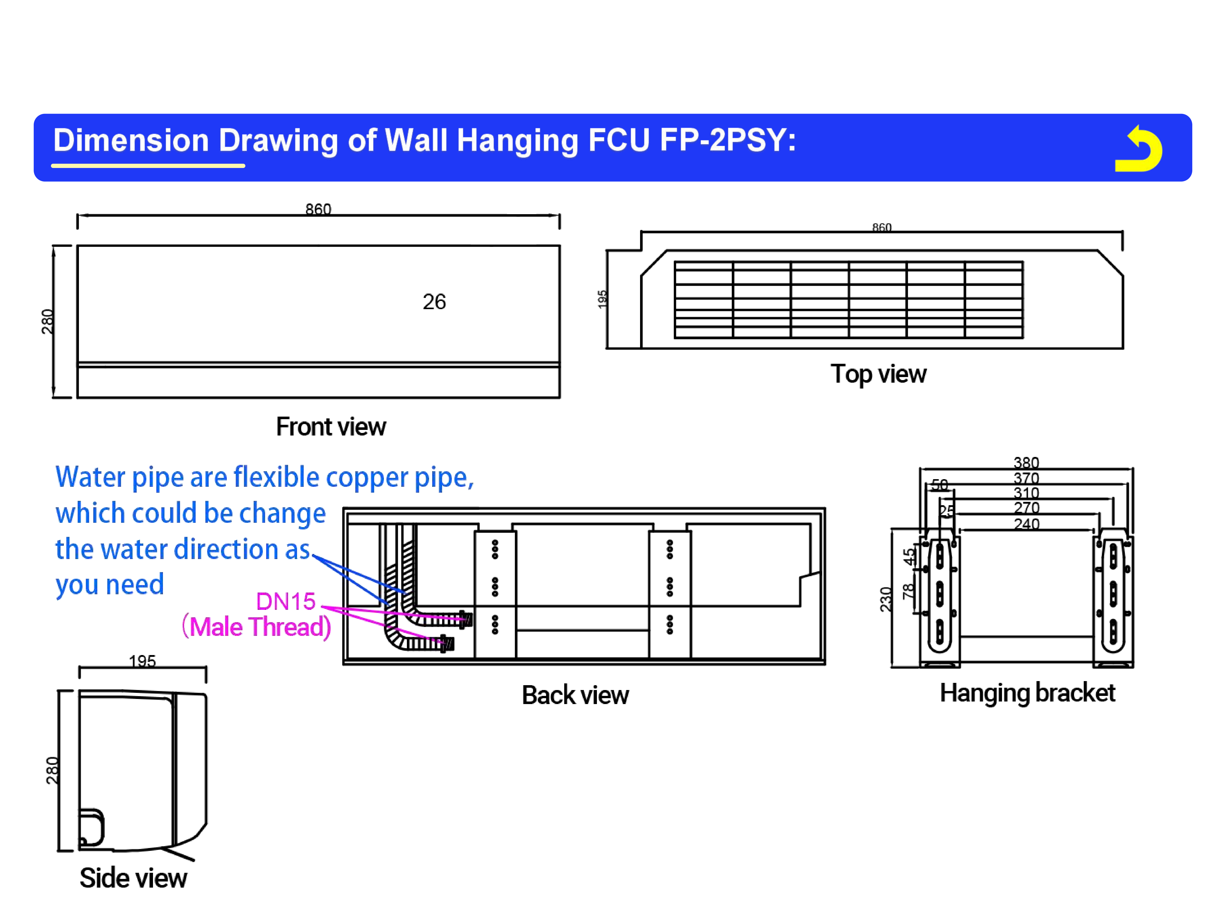 Wall hanging Fan Coil Unit_03